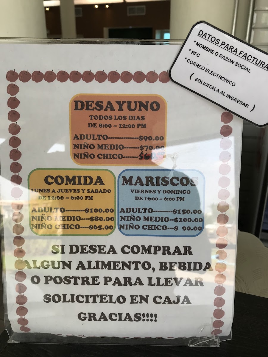 Buffet Manolete Menu - Image 1