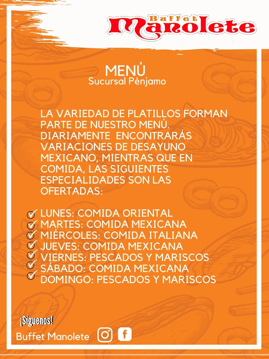 Buffet Manolete Menu - Image 2